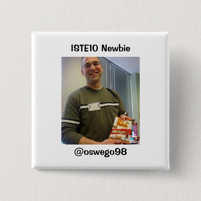 ISTE10 Newbie Supporter Pinback Button (Front)