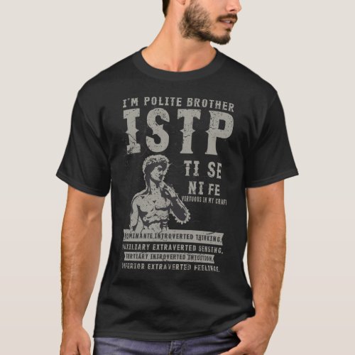 ISTP personality type The Mechanic Hey Typologist  T_Shirt
