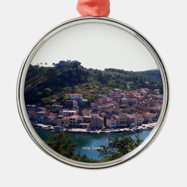 Istria, Croatia Metal Ornament (Front)