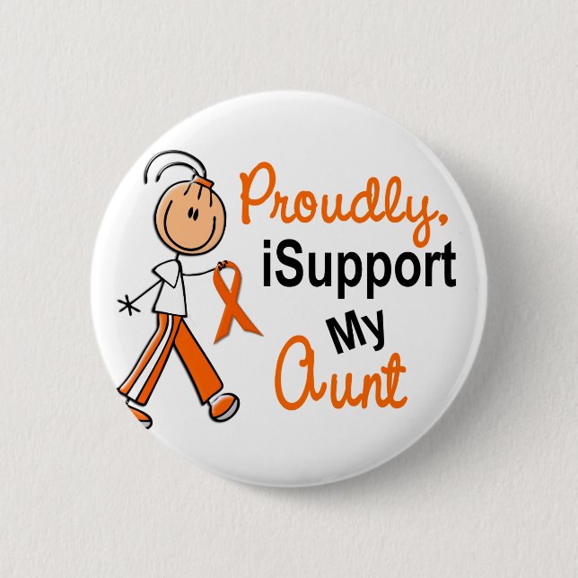 iSupport 1 SFT Leukemia MS Kidney Cancer AUNT Button (Front)