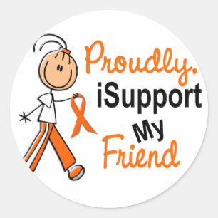 iSupport 1 SFT Leukemia MS Kidney Cancer FRIEND Classic Round Sticker