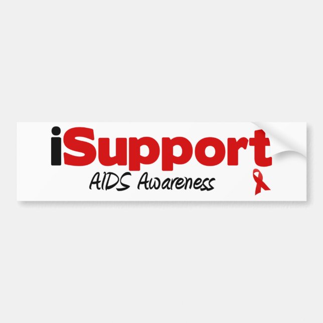 iSupport AIDS Bumper Sticker (Front)