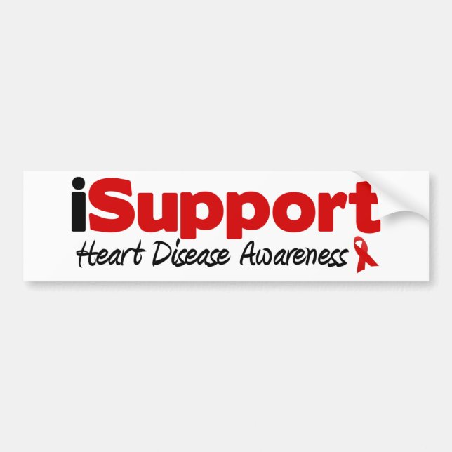 iSupport Heart Disease Bumper Sticker (Front)