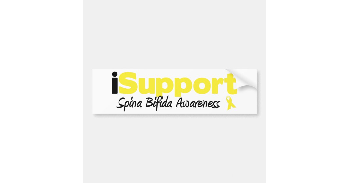 iSupport Spina Bifida Bumper Sticker | Zazzle