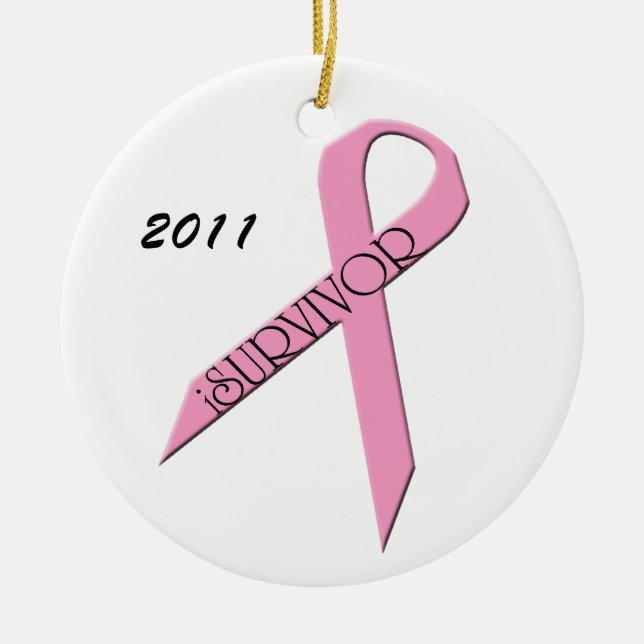 iSurvivor Breast Cancer Survivor Ornament (Front)
