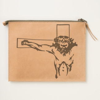 Isus crucified on the cross travel pouch