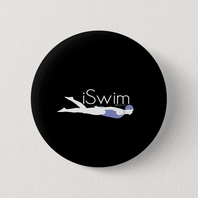 iswim - Female Pinback Button (Front)