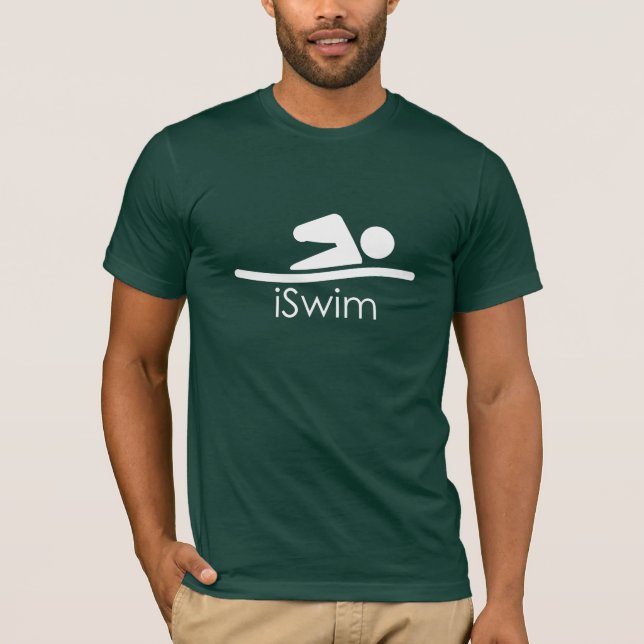 "iSwim" Mens Swim Shirt (Front)