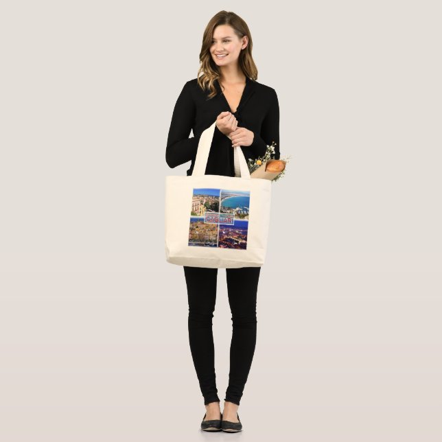 IT2027 Europe - Italy - Sardinia - Cagliari - Harb Large Tote Bag (Front (Model))