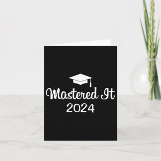 It 2024 Masters Degree Graduation Graduate Mba  Card