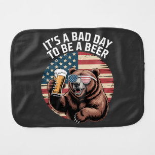 It A Bad Day To Be A Bear Baby Burp Cloth