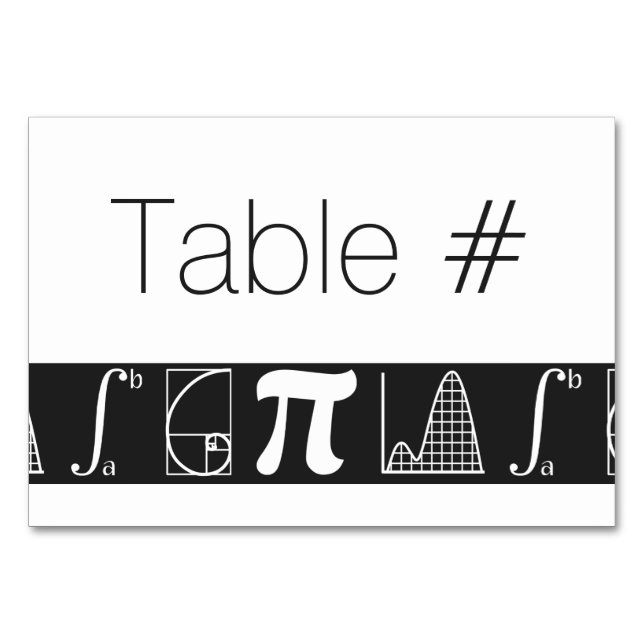 It Adds Up in Black Table Card (Front)