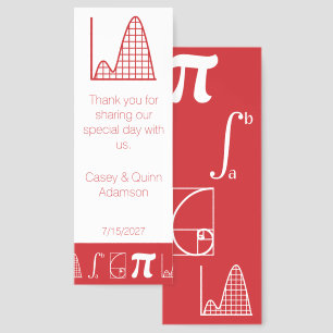 It Adds Up in Cherry Wedding Favor Bookmarks