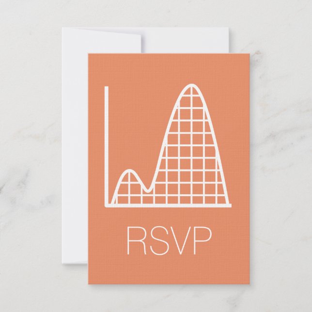 It Adds Up in Coral RSVP Card (Front)