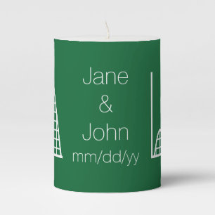 It Adds Up in Green Pillar Candle