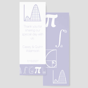 It Adds Up in Lavender Wedding Favor Bookmarks