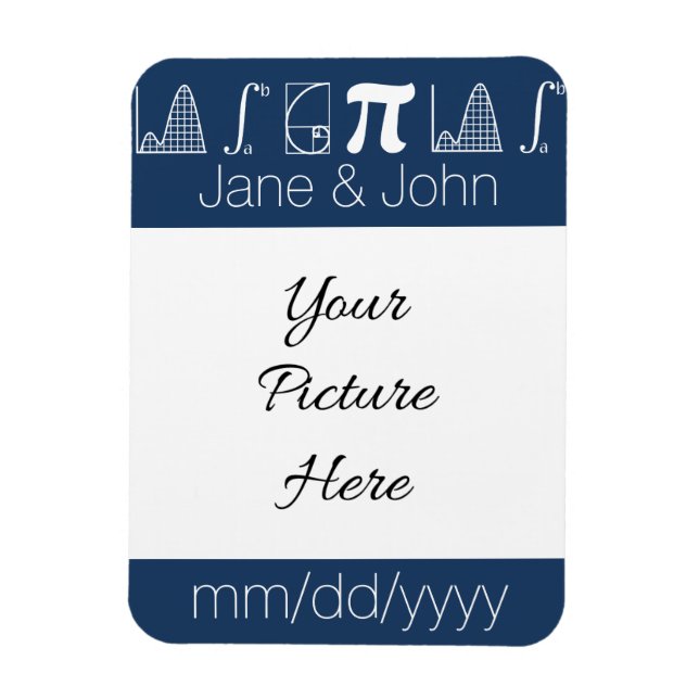 It Adds Up in Navy Save-the-Date Magnet (Vertical)