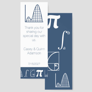 It Adds Up in Navy Wedding Favor Bookmarks