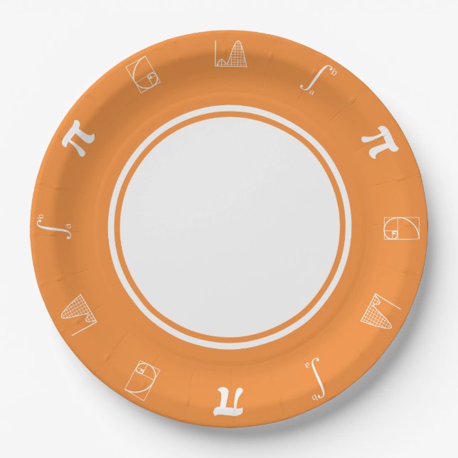 It Adds Up in Orange Paper Plate (Front)
