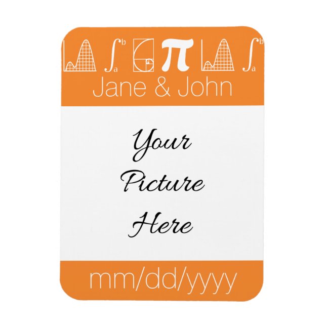 It Adds Up in Orange Save-the-Date Magnet (Vertical)