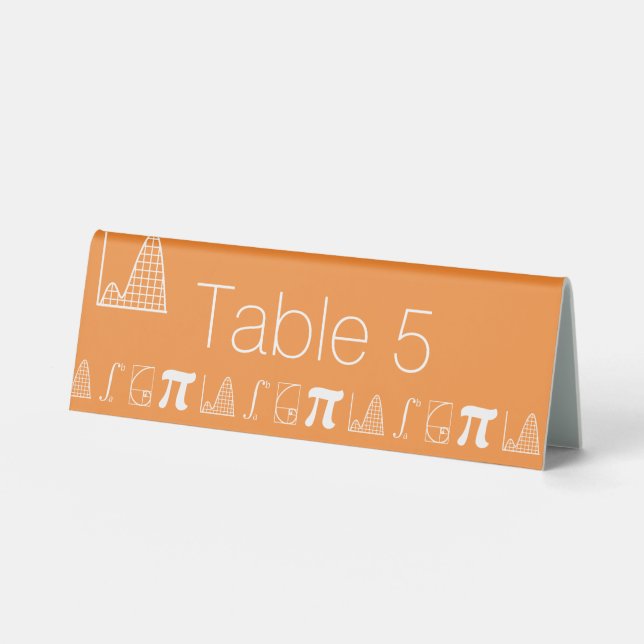 It Adds Up in Orange Table Tent Sign (Front)