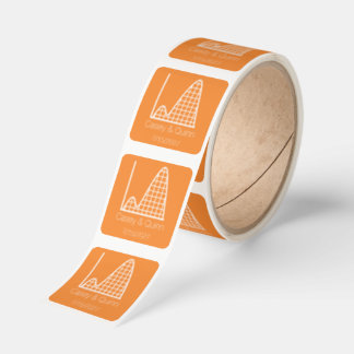 It Adds Up in Orange Wedding Square Sticker