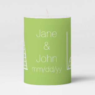 It Adds Up in Peridot  Pillar Candle