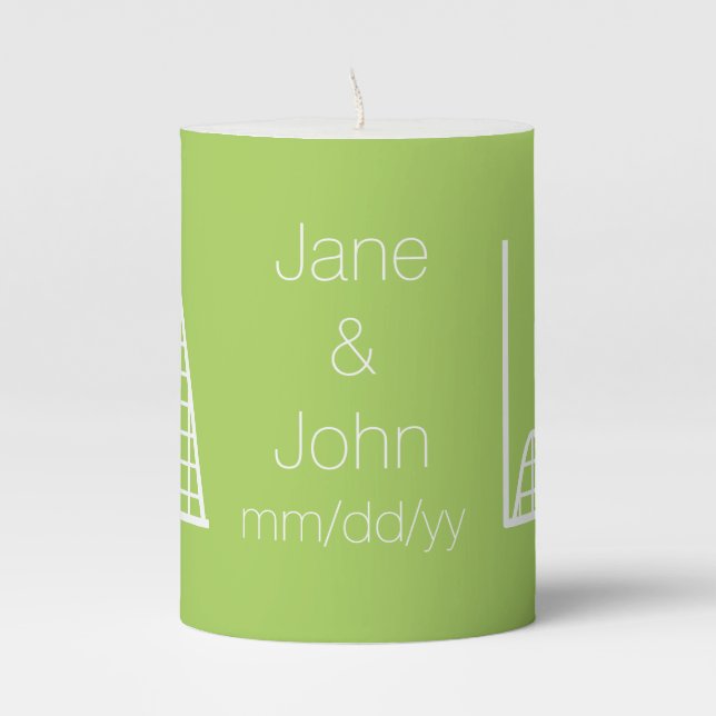 It Adds Up in Peridot  Pillar Candle (Front)