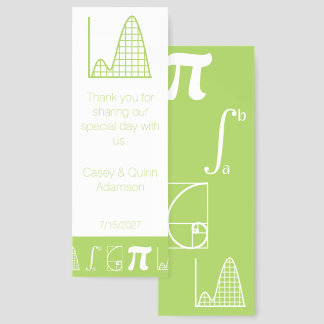 It Adds Up in Peridot Wedding Favor Bookmarks