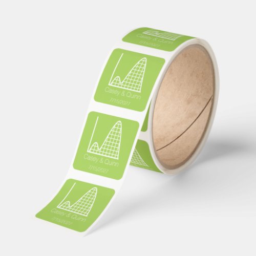 It Adds Up in Peridot Wedding Square Sticker