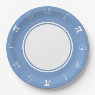 It Adds Up in Periwinkle Paper Plate