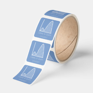 It Adds Up in Periwinkle Wedding Square Sticker