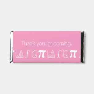 It Adds Up in Petal Pink Hershey Bar Favors