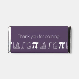 It Adds Up in Purple Hershey Bar Favors