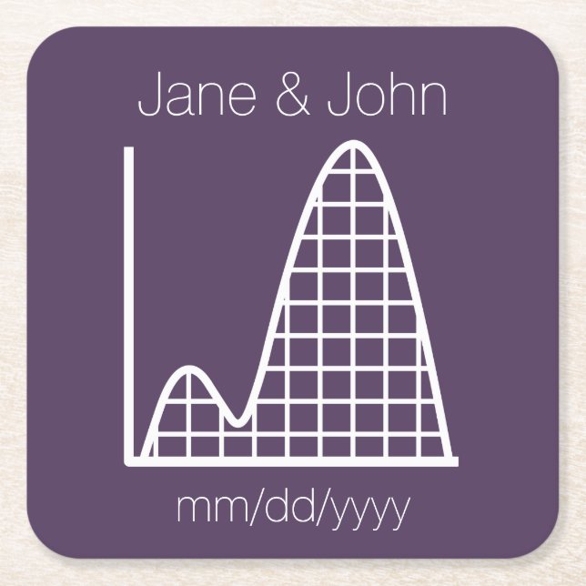 It Adds Up in Purple Paper Coaster (Front)