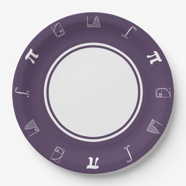 It Adds Up in Purple Paper Plate (Front)