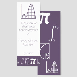 It Adds Up in Purple Wedding Favor Bookmarks