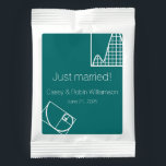 It Adds Up in Teal Drink Mix<br><div class="desc">Give your guests a tasty treat to take home at your math-themed wedding or special event with these drink mix pouches, featuring a white, graph in the upper right and a white Fibonacci spiral in the lower left corners on a rich teal background. Customize the greeting, name, and date text...</div>