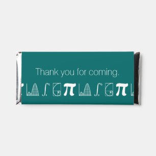 It Adds Up in Teal Hershey Bar Favors