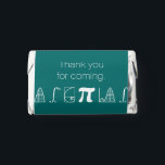 It Adds Up in Teal Hershey's Miniatures<br><div class="desc">Give your guests a tasty treat to take home at your mathematics-themed wedding or special event with these Hershey’s miniatures, featuring a pattern of white math-related icons including, a graph, integral, Pi, and a Fibonacci spiral below sample text on a rich teal background on the top of the wrapper. The...</div>