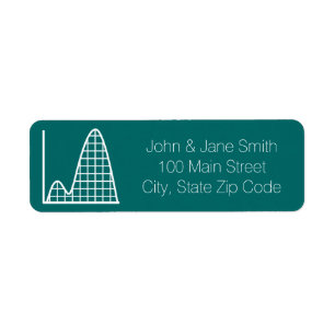 It Adds Up in Teal Return Address Label