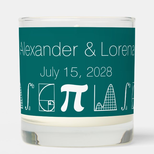 It Adds Up in Teal Scented Candle (Front)
