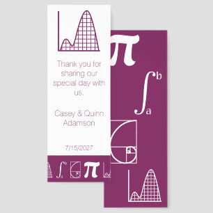 It Adds Up in Wine Wedding Favor Bookmarks