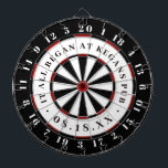 It All Began | Established Date Black White & Red Dart Board<br><div class="desc">All colors can be changed. Add your own text for a beautiful, unique gift. A special way to honor your relationship! Always a hit, no matter the recipient. Shop today for that extra special gift! We can make you an expertly personalized gift that is immediately heirloom worthy. Add your custom...</div>
