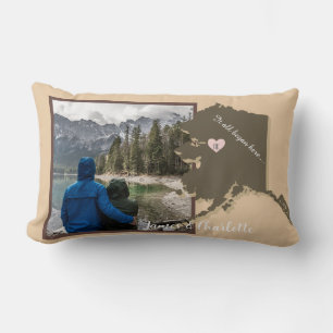 It all Began Here, Alaska, Photo Customize Lumbar Pillow