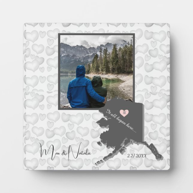 It All Began Here Alaska, Photo Customize   Plaque (Front)