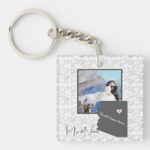 It all Began Here, Arizona, Photo Heart   Keychain
