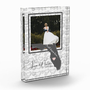 It all Began Here, Florida, Photo Heart Couple,    Acrylic Award