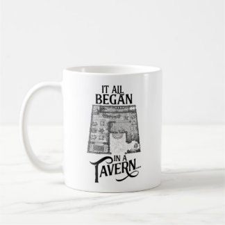 It all Began in a Tavern Old School RPG Map Coffee Mug