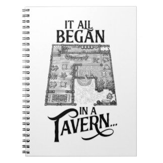 It all Began in a Tavern Old School RPG Map Notebook